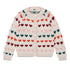 Bonton Creme Knit Multicolor Heart Cardigan